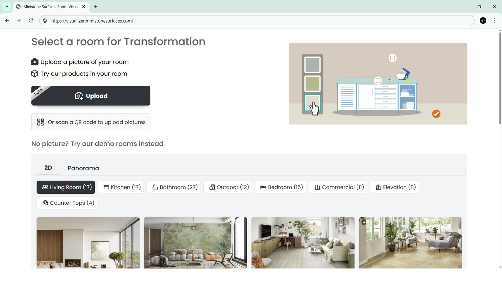 Try Tiles in Your Room with Ministone Tile Visualizer